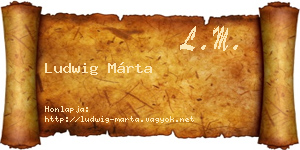 Ludwig Márta névjegykártya